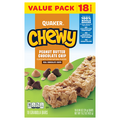 Quaker Chewy Peanut Butter Chocolate Chips Granola Bars - 18 ct