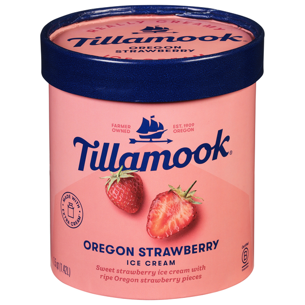 Tillamook Oregon Strawberry Ice Cream