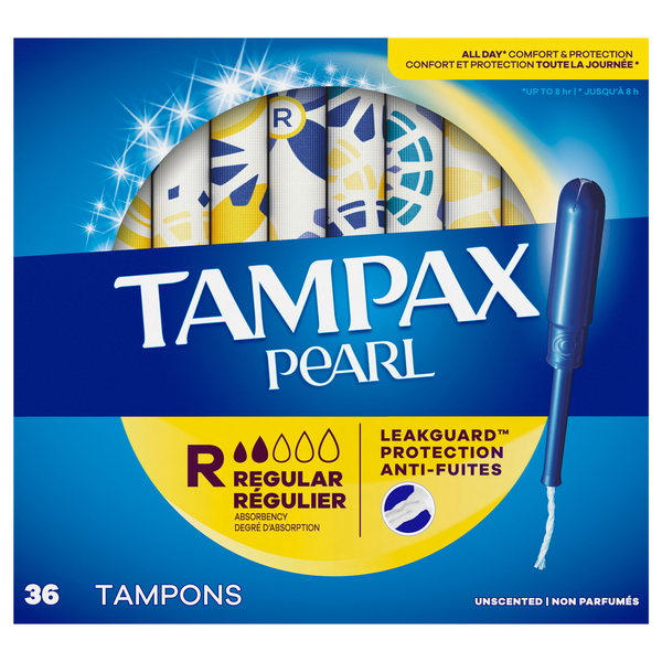 Tampax Pearl Unscented Regular Tampons