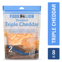 Food Lion Natural Shredded Triple Cheddar Cheese