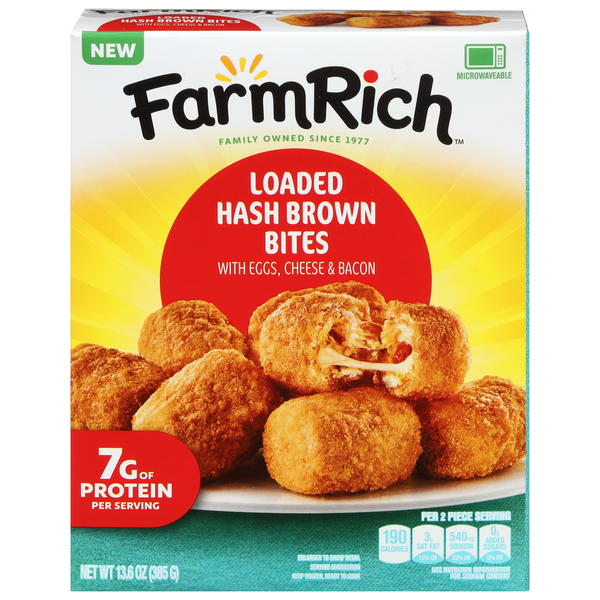 Farm Rich Loaded Hash Brown Bites Frozen