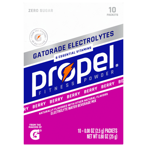 Propel Zero Sugar Berry Electrolyte Water Beverage Powder Mix - 10 ct