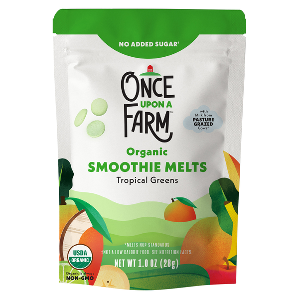 Once Upon a Farm Organic No Added Sugar Tropical Greens Smoothie Melts