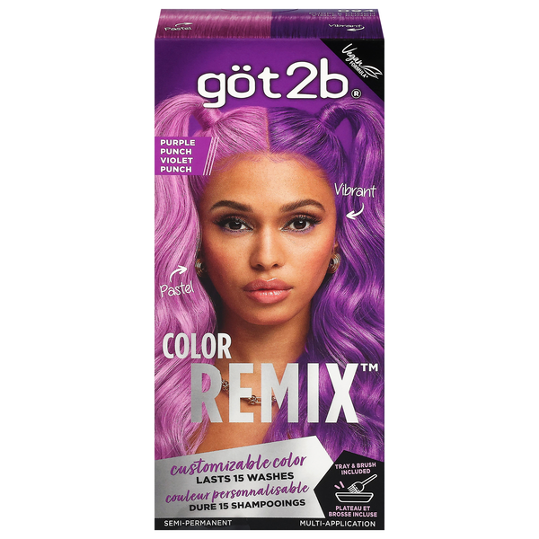 Got2b Color Remix Customizable Semi-Permanent Hair Color Purple Punch 094