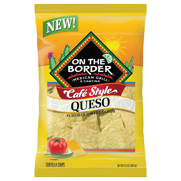 On The Border Cafe Style Queso Tortilla Chips
