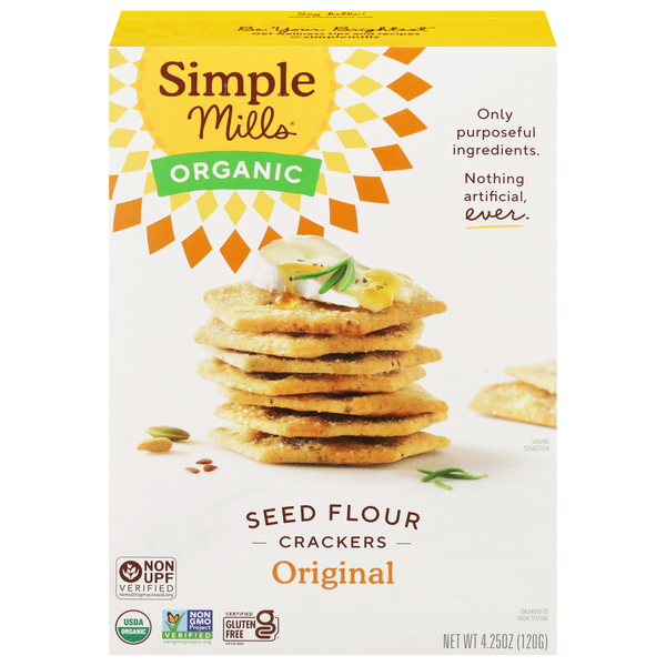 Simple Mills Organic Gluten Free Original Seed Flour Crackers