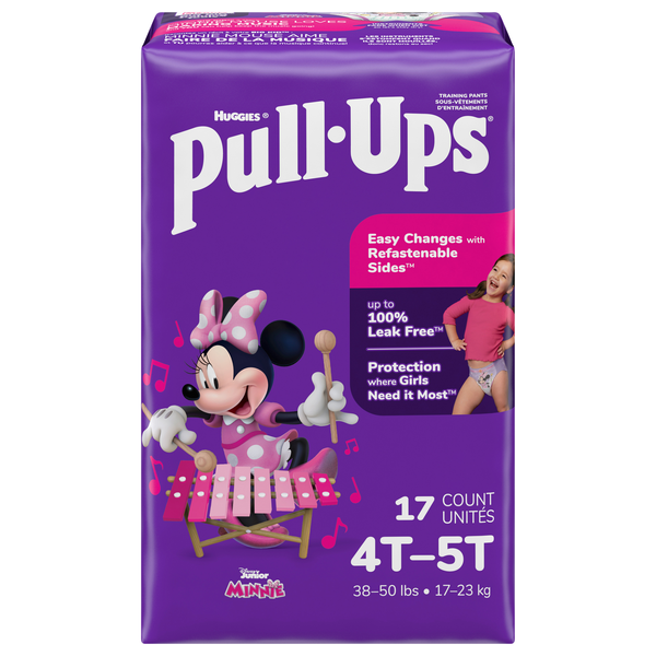 Pull-Ups Girls 4T-5T Training Pants 38-50 lb