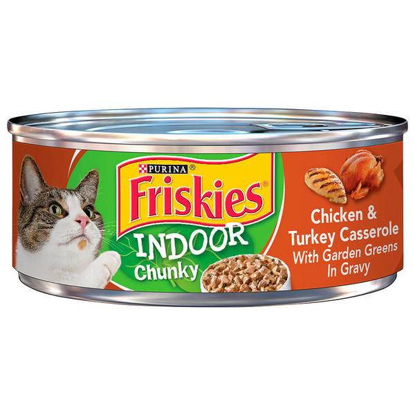 Save on Friskies Indoor Wet Cat Food Chunky Chicken & Turkey Casserole