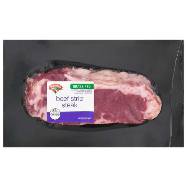 Hannaford Grass-fed Beef Strip Steak Fresh