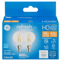 GE Refresh LED Energetic Daylight Candelabra Clear Dimmable 40w