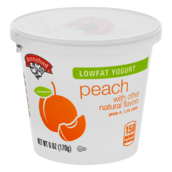Hannaford Low Fat Peach Yogurt Cup