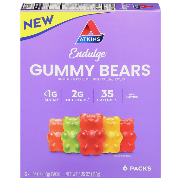 Atkins Endulge Gummy Bears - 6 ct