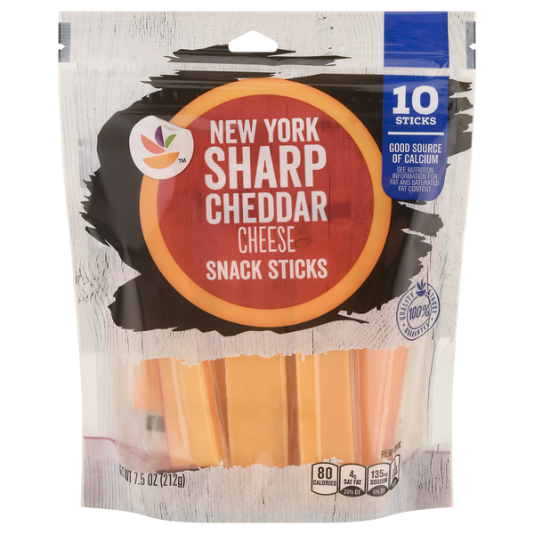 Stop & Shop New York Sharp Cheddar Cheese Snack Sticks - 10 ct