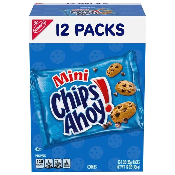 Nabisco Chips Ahoy! Mini Chocolate Chip Cookie Packs - 12 ct
