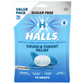 Halls Sugar Free Mountain Menthol Cough & Throat Relief Drops