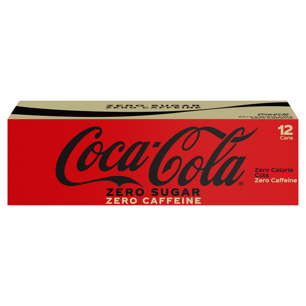 Coca-Cola Zero Sugar Cola Soda Caffeine Free - 12 pk