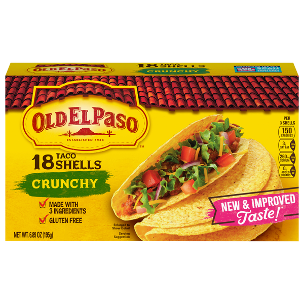 Old El Paso Gluten Free Crunchy Hard Taco Shells - 18 ct