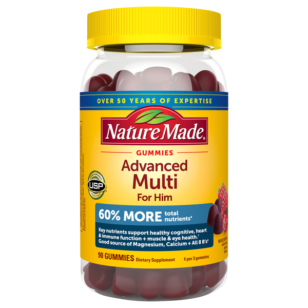 Nature Made Advanced Multi For Him Mixed Berry Gummies