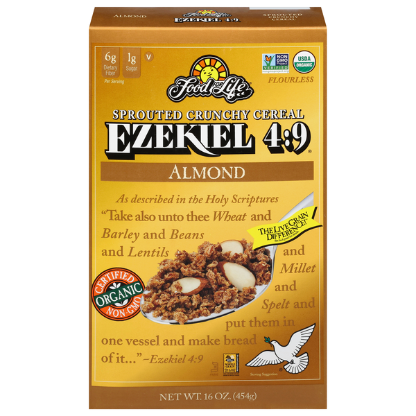 Food For Life Organic Ezekiel 4:9 Almond Sprouted Whole Grain Cereal