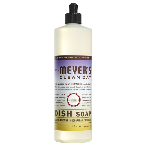 Mrs. Meyer's Clean Day Compassion Flower Liquid Dish Soap