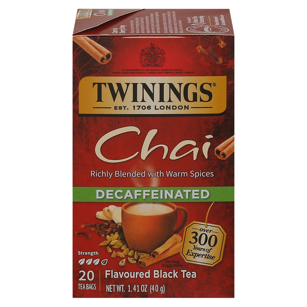 Twinings Decaffeinated Chai Flavored Black Tea Bags