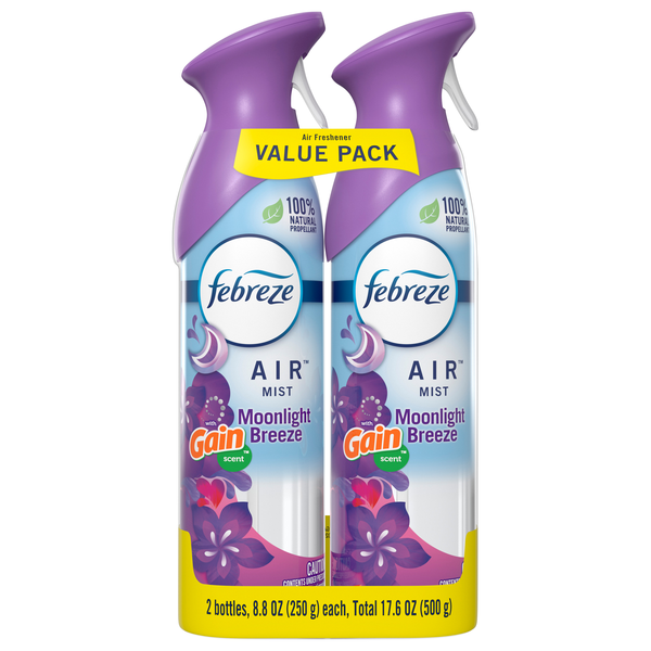 Febreze AIR Mist Gain Moonlight Breeze Air Freshener Trigger Spray - 2 ct