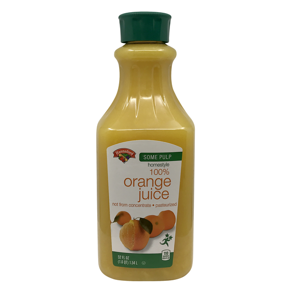 Hannaford Homestyle 100% Orange Juice Some Pulp