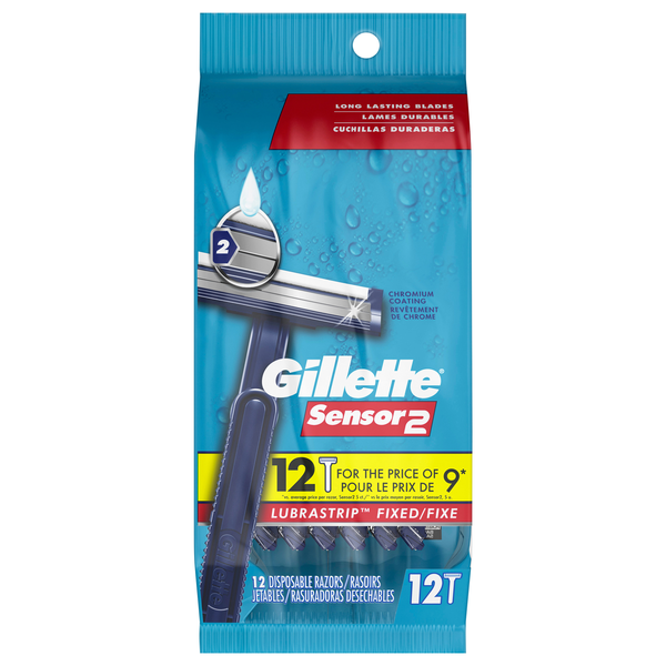 Gillette Sensor2 Lubrastrip Fixed Disposable Razors