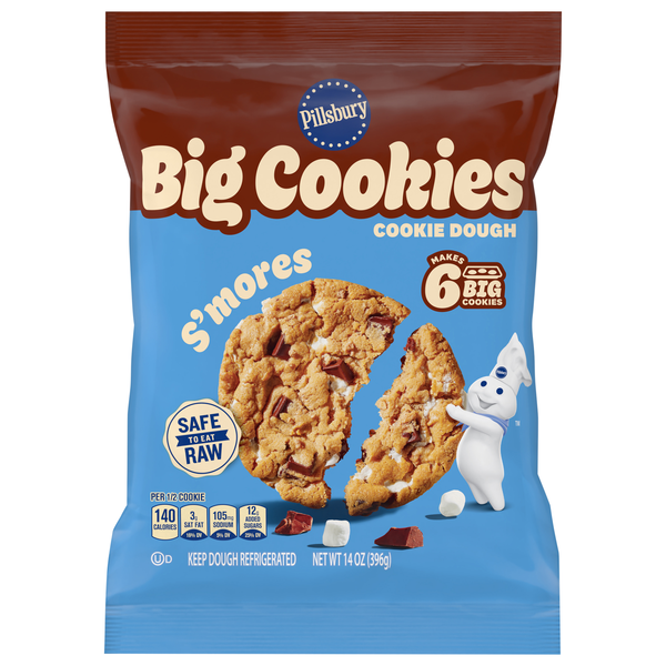 Pillsbury Big Cookies S'mores Cookie Dough - 6 ct