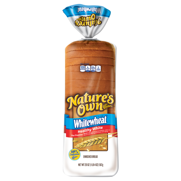 Nature's Own Soft Whitewheat Healthy White Bread Sliced