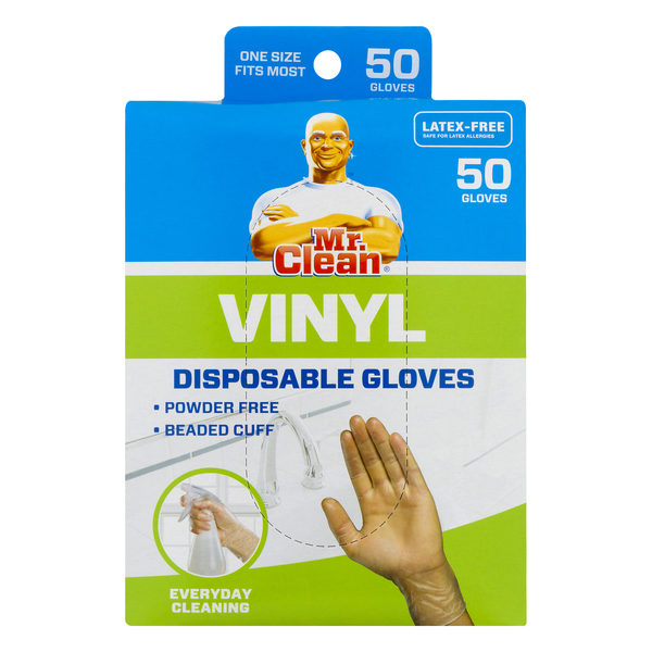 Mr. Clean Disposable Gloves Vinyl Latex Free