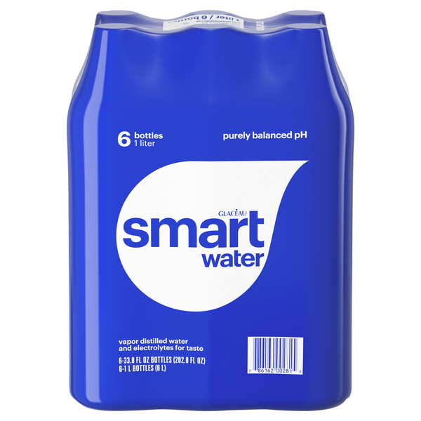 smartwater Vapor Distilled Water - 6 pk
