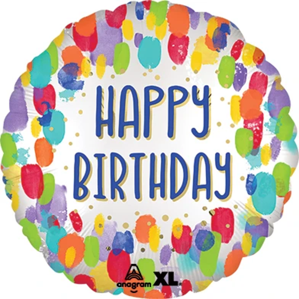 Anagram 18 Inch Happy Birthday Standard Balloon (Assorted Colors & Styles)