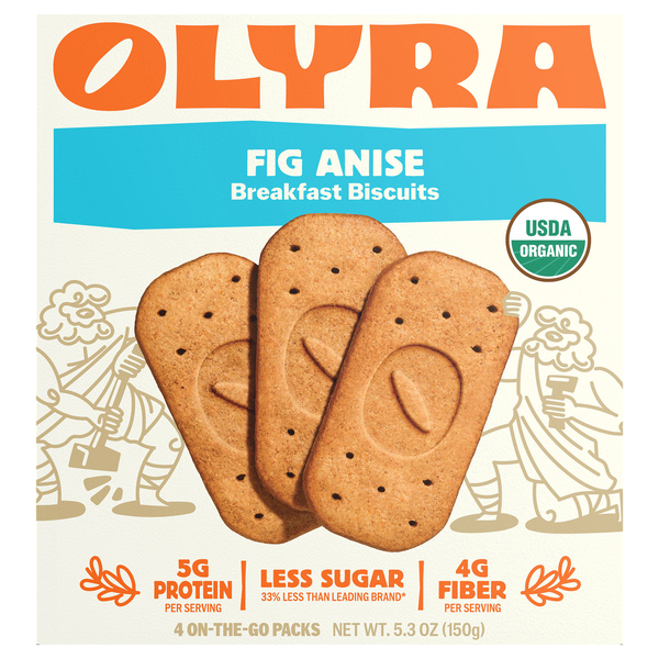 Olyra Organic Fig Anise Breakfast Biscuits - 4 ct