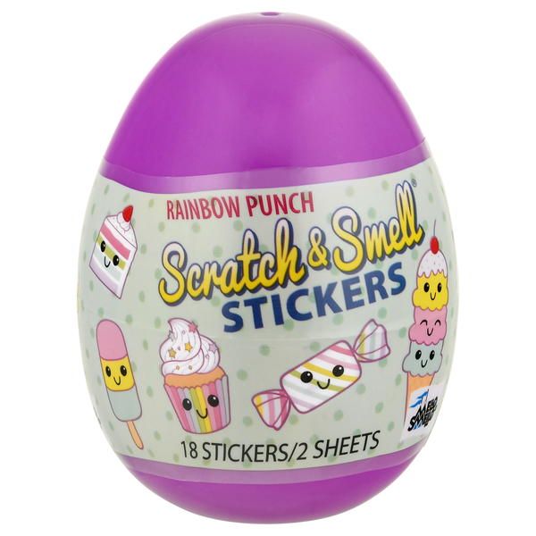 Mello Smello Scratch & Smell Rainbow Punch Easter Stickers Ages 3+