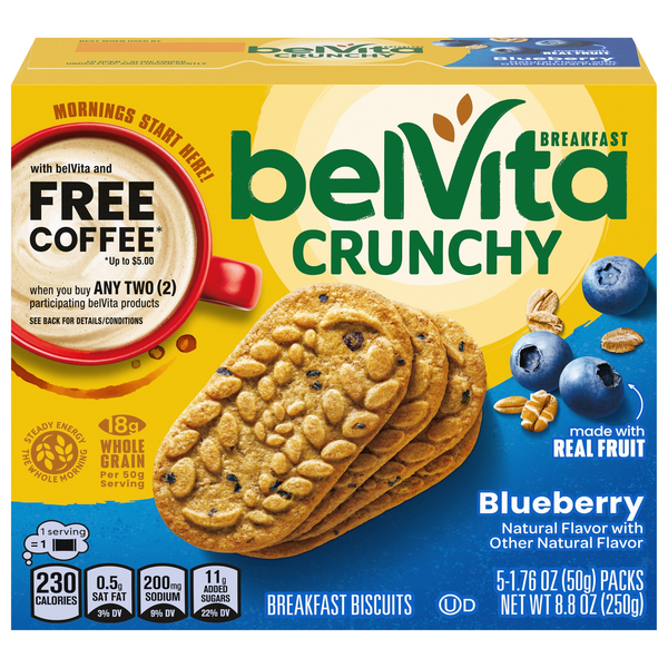 belVita Crunchy Blueberry Breakfast Biscuits - 5 ct