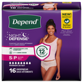 Depend Women's Night Defense Incontinence Underwear Blush Small