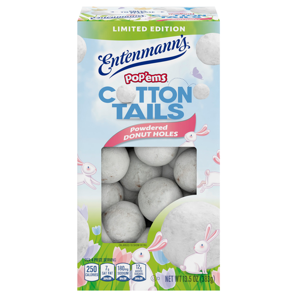 Entenmann's Pop'ems Cotton Tails Powdered Donut Holes