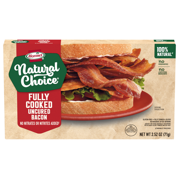 Hormel Natural Choice Fully Cooked Uncured Bacon Slices