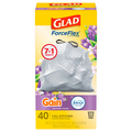 Glad ForceFlex Gain Lavender Tall Kitchen Drawstring Bags 13 Gallon