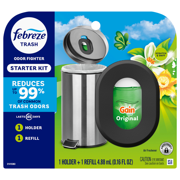 Febreze Trash Gain Original Scent Air Freshener Starter Kit