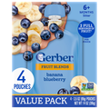 Gerber Natural for Baby 2nd Foods Blueberry Banana Value Pack - 4 ct