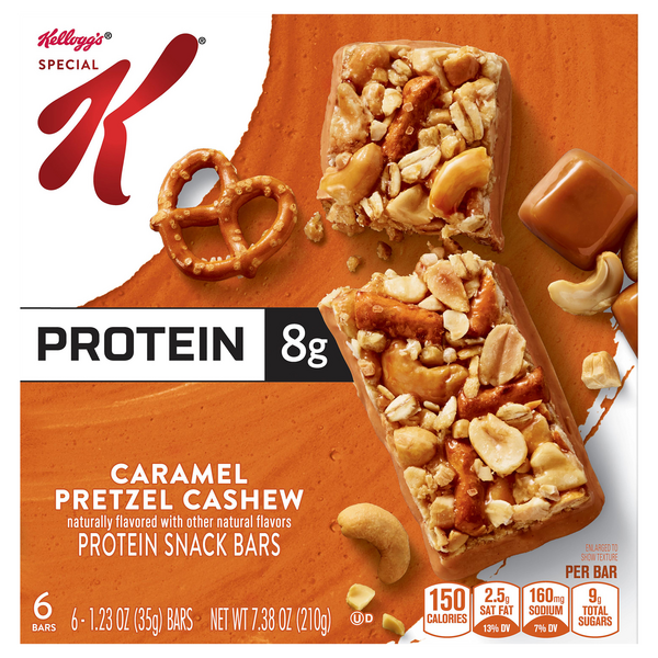 special k protein bars caramel pretzel cashew
