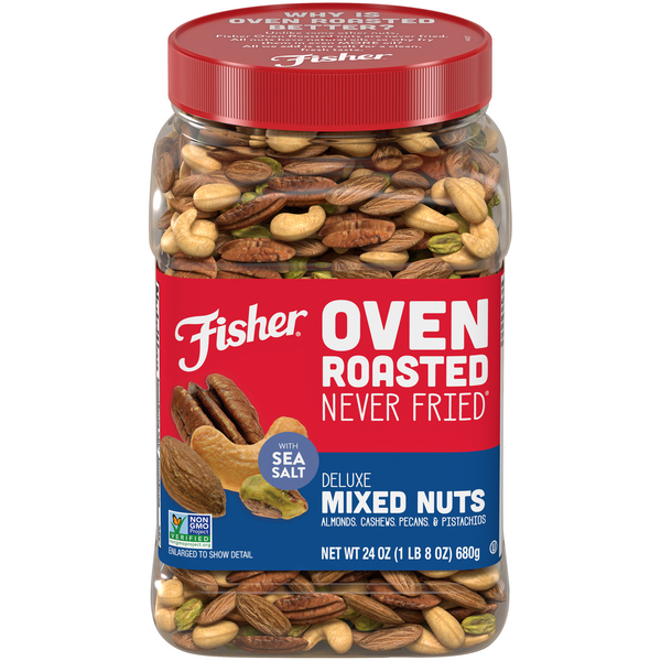 Fisher Oven Roasted Deluxe Mixed Nuts with Sea Salt