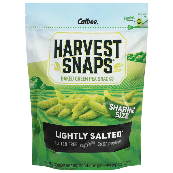 Harvest Snaps Gluten Free Lightly Salted Baked Green Pea Crisps