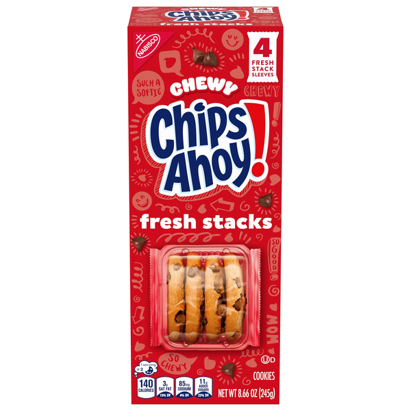 Nabisco Chips Ahoy! Fresh Stacks Chewy Chocolate Chip Cookies - 4 ct