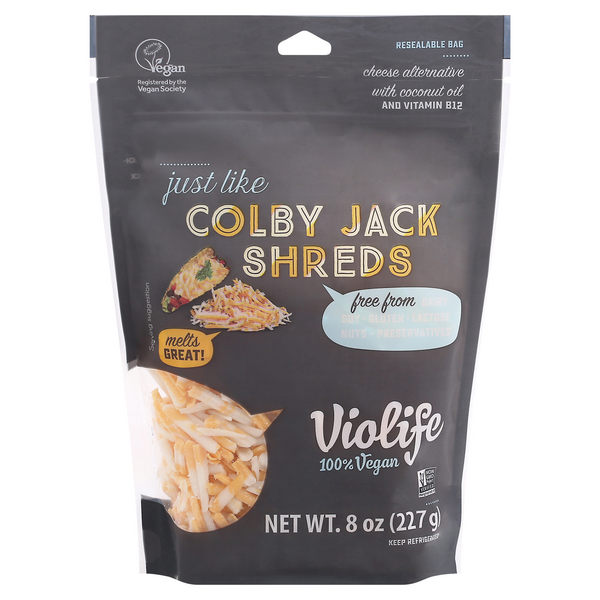 Save on Violife Just Like Cheese Shreds Colby Jack Vegan Order Online