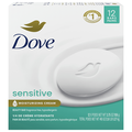 Dove Sensitive Skin Fragrance Free Beauty Soap Bar - 12 ct
