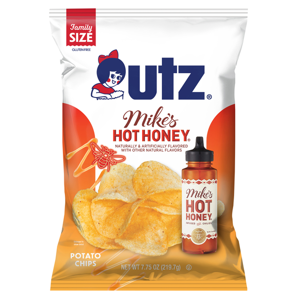 Utz Mike's Hot Honey Potato Chips Family Size