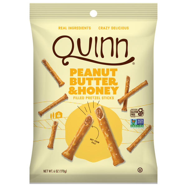 Quinn Peanut Butter & Honey Filled Pretzel Sticks